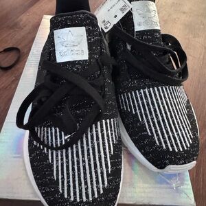 Adidas Black and White Knit Sneakers